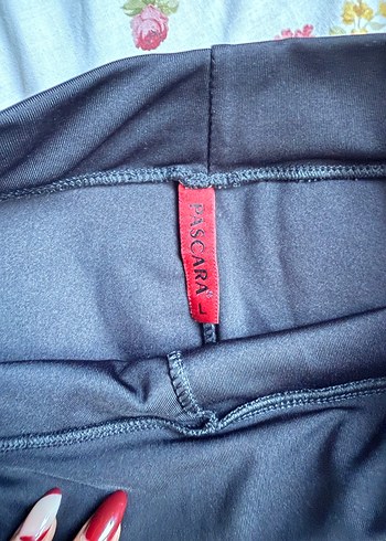 Siyah Elastik Belli Hamile Midi Şort - Görsel 2