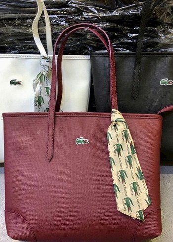  Beden mavi Renk Lacoste Mavi Kadın Fermuarlı Çanta