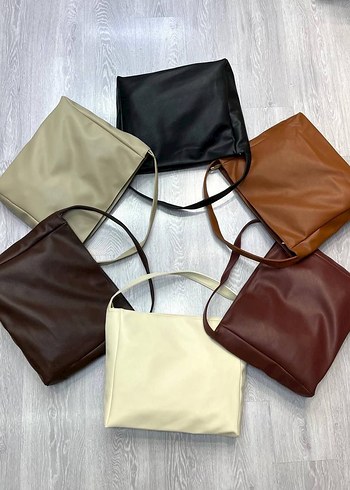  Beden çeşitli Renk Bej Minimalist Deri Kadın Çanta
