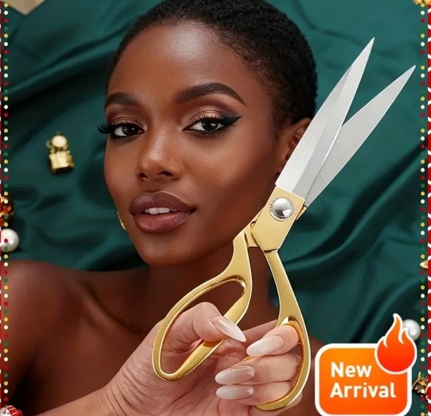 Parlak Altın Renkli dikişMakası - Görsel 4