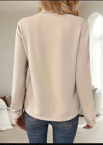 Kahverengi Leopar Detaylı Kadın Bluz - Görsel 4