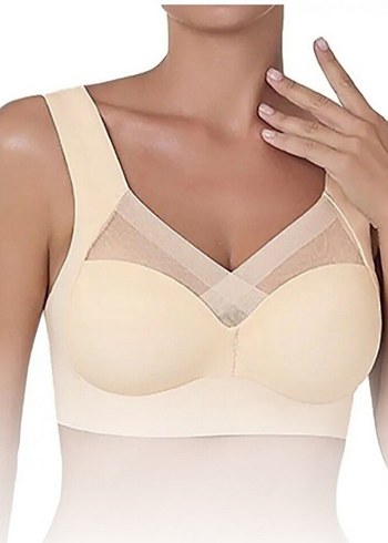 Bej Spor Tarzı Sütyen - Görsel 4