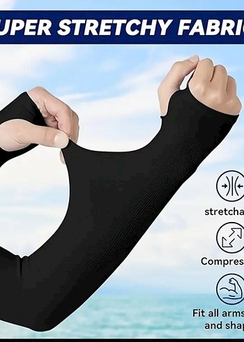 Siyah Elastik Goth Tarzı Kadın Eldiveni