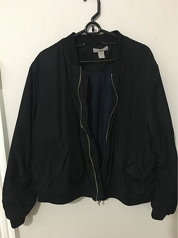 h&m marka siyah bomber ceket