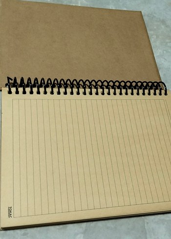 Beden Kahverengi Spiralli Seyahat Temalı Defter