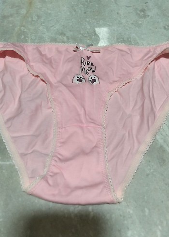 Nakışlı Pembe Midi Kadın Külot