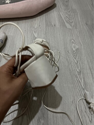 37 Beden beyaz Renk Yazlık bağlamalı topuklu ayakkabı