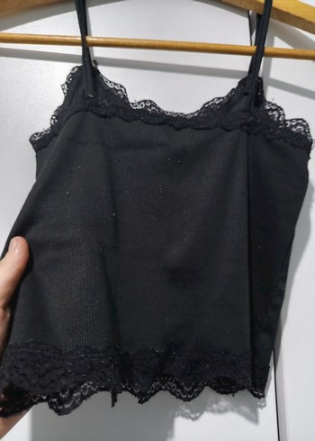 Dantel Detaylı Siyah Goth hello kittyli Askılı Kadın büstiyer - Görsel 6