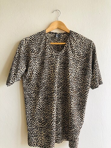 Yeni leopar desenli bayan bluz
