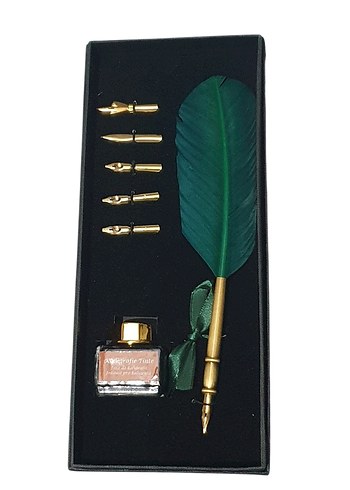 Vintage Tüy Kalemli Divit Seti - Görsel 3