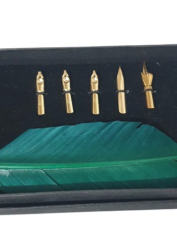 Vintage Tüy Kalemli Divit Seti - Görsel 4