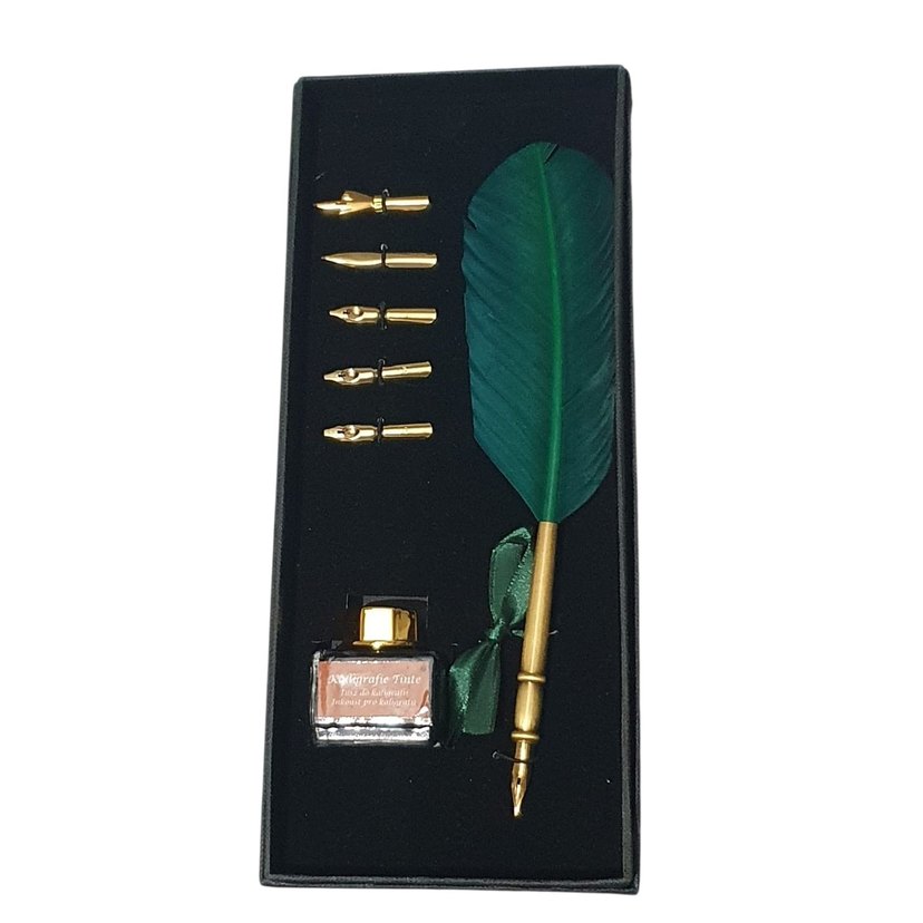 Vintage Tüy Kalemli Divit Seti - Görsel 3