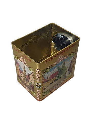 Vintage Alman Laternalı Teneke Kutu - Görsel 3