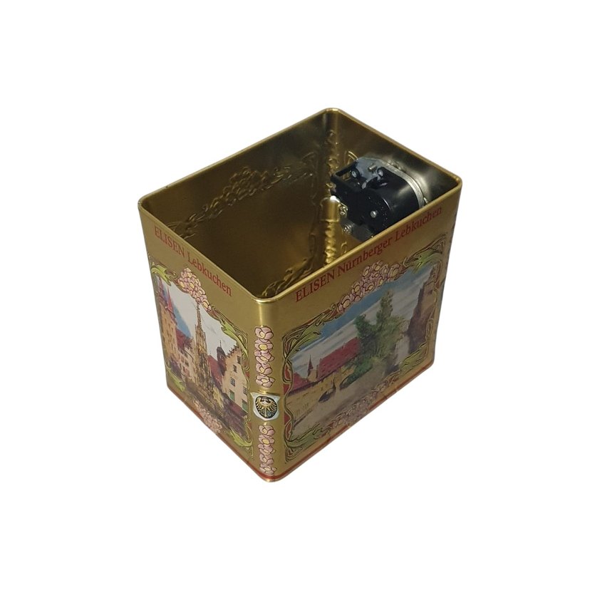 Vintage Alman Laternalı Teneke Kutu - Görsel 3