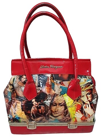 Beden kırmızı Renk Vintage İtalyan Salvatore Ferragamo Kol çantası