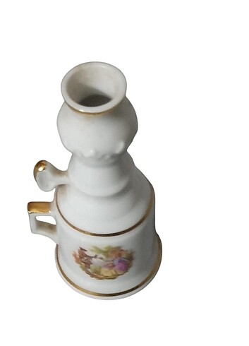  Beden Vintage Fransız Limoges Gaz Lambası Formunda Şamdan