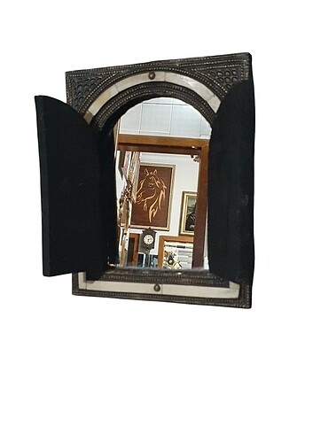 Diğer Vintage Hint Ahşap Kapaklı Ayna