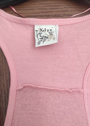 Pembe Düğmeli Hamile Kolsuz Tişört - Görsel 2