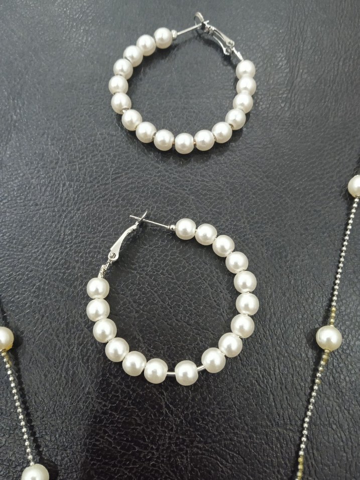 Beyaz Boncuklu Kadın Takı Seti - Görsel 2