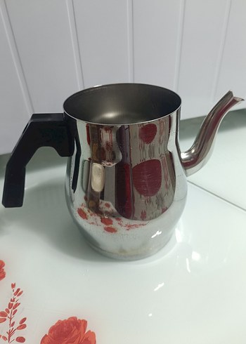 siyah Kulplu Çelik Çaydanlıkgümüşer marka - Görsel 4