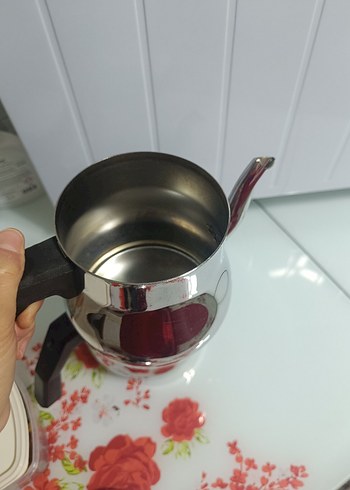 siyah Kulplu Çelik Çaydanlıkgümüşer marka - Görsel 3