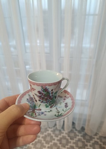 Çiçek Desenli Pastel Renkli Fincan ve Tabak 12 kişilik tir - Görsel 2