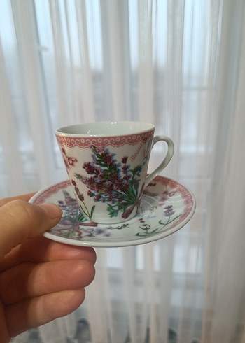 Çiçek Desenli Pastel Renkli Fincan ve Tabak 12 kişilik tir - Görsel 3