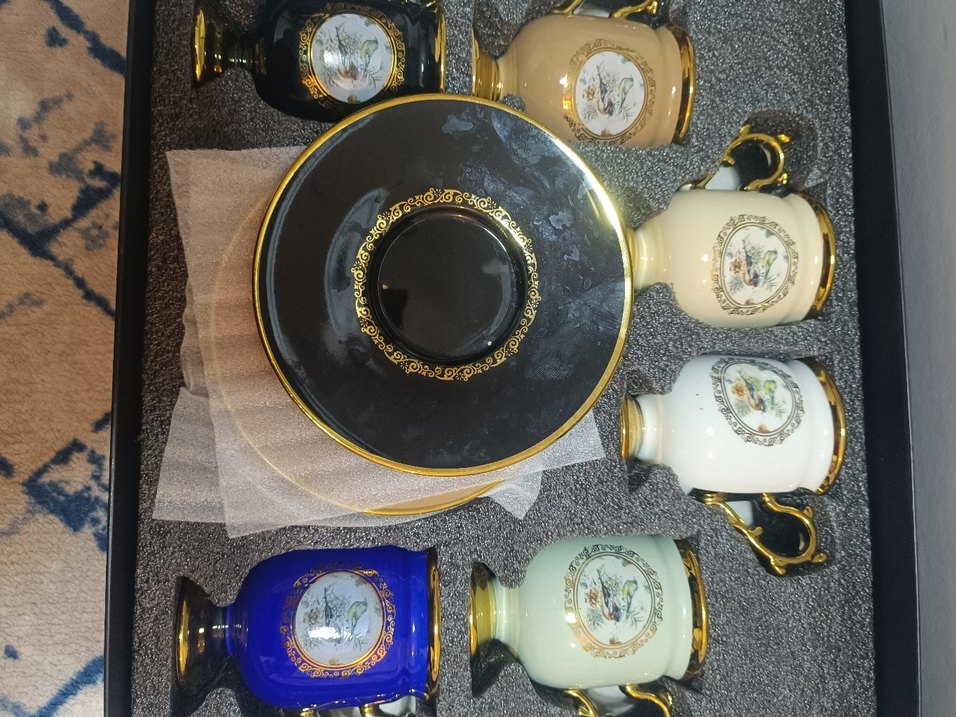 6 kişilik porselen kahve fincanı - Görsel 3