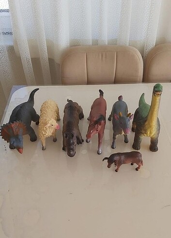 Plastik hayvanlar 30 40 cm civari kaliteli yumuşak içi dolgulu 