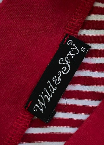 Bordo Çizgili  V Yaka Kolsuz Bluz - Görsel 4