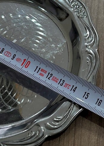 Gri Parlak Düz Desensiz Tabak - Görsel 5