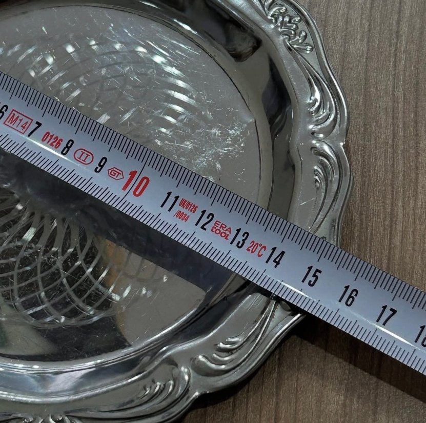 Gri Parlak Düz Desensiz Tabak - Görsel 5