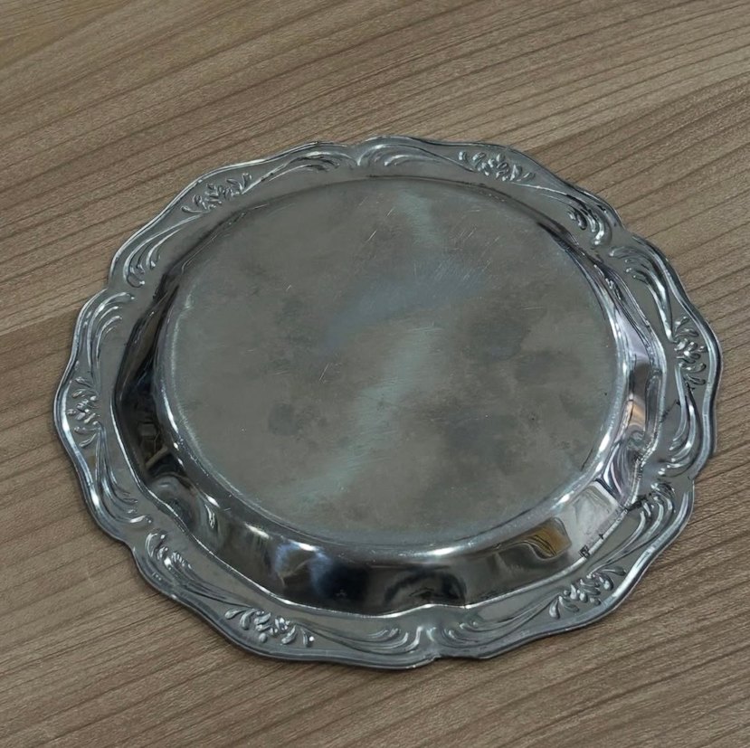 Gri Parlak Düz Desensiz Tabak - Görsel 4