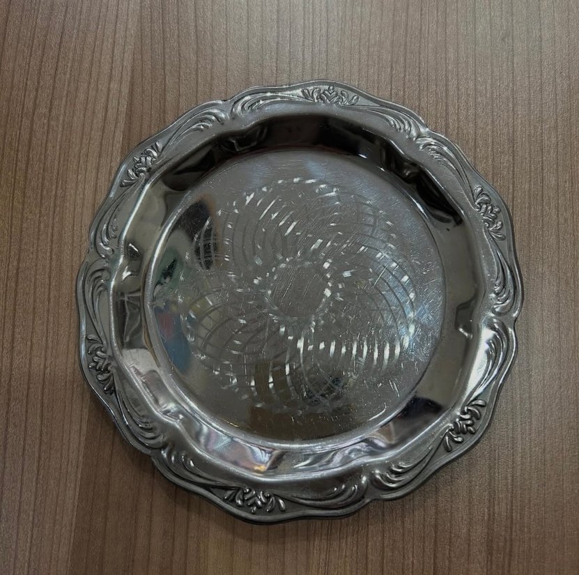 Gri Parlak Düz Desensiz Tabak - Görsel 3