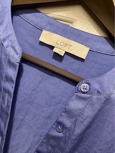 s Beden LOFT Mavi Lila Saten Bluz