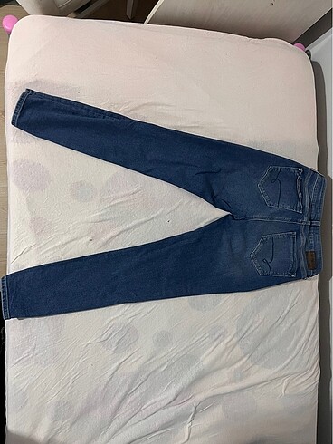 36 Beden Mavi Skinny Taşlı Jean