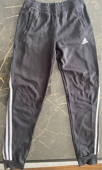 11-12 Yaş Beden siyah Renk Adidas Essentials 3 Stripe Eşofman Altı