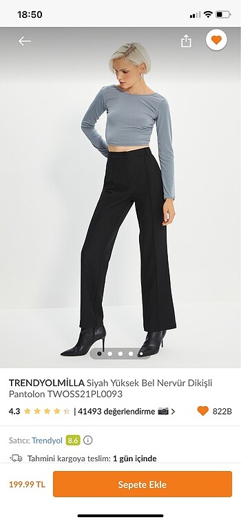 trendyolmilla siyah pantolon
