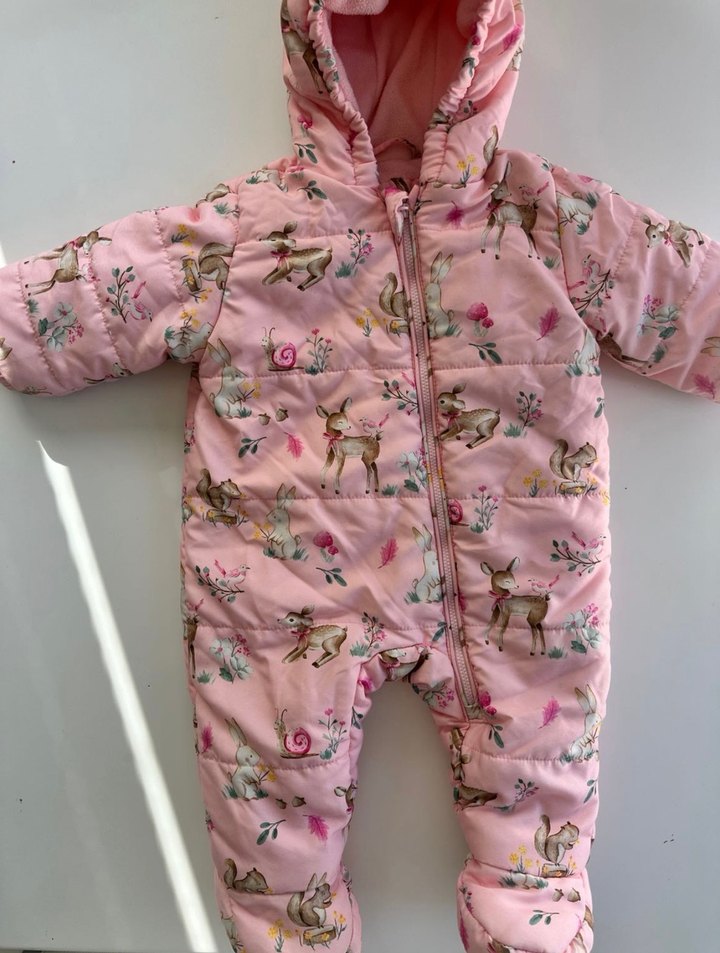 LCW Baby Baskılı Kız Bebek Astronot Montr - Görsel 3