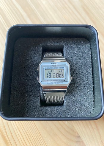 Casio Gri Retro Dijital Saat