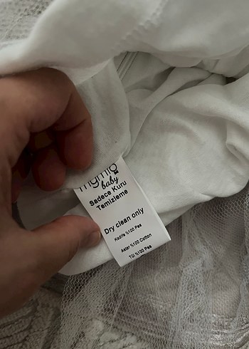 Gri Nakışlı Fırfırlı Kız Çocuk Elbise - Görsel 5