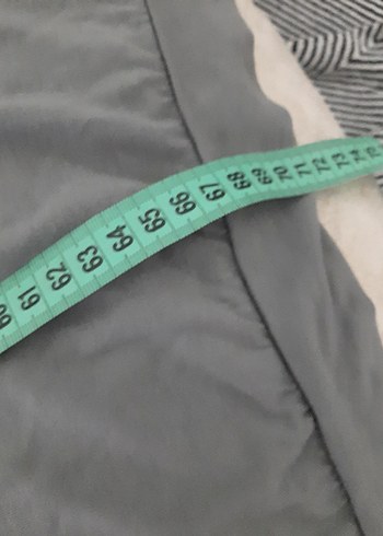 Gri Baskılı Kısa Kollu kol detayli Bluz - Görsel 6