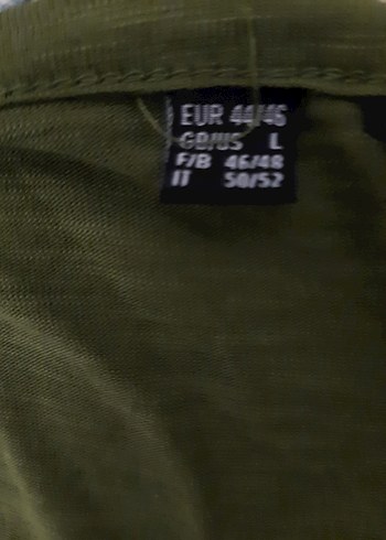 V Yaka Düğmeli Haki Kadın Tunik - Görsel 7