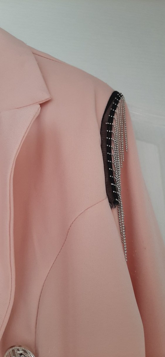 Pudra Rengi Kadın Blazer Ceket - Görsel 3