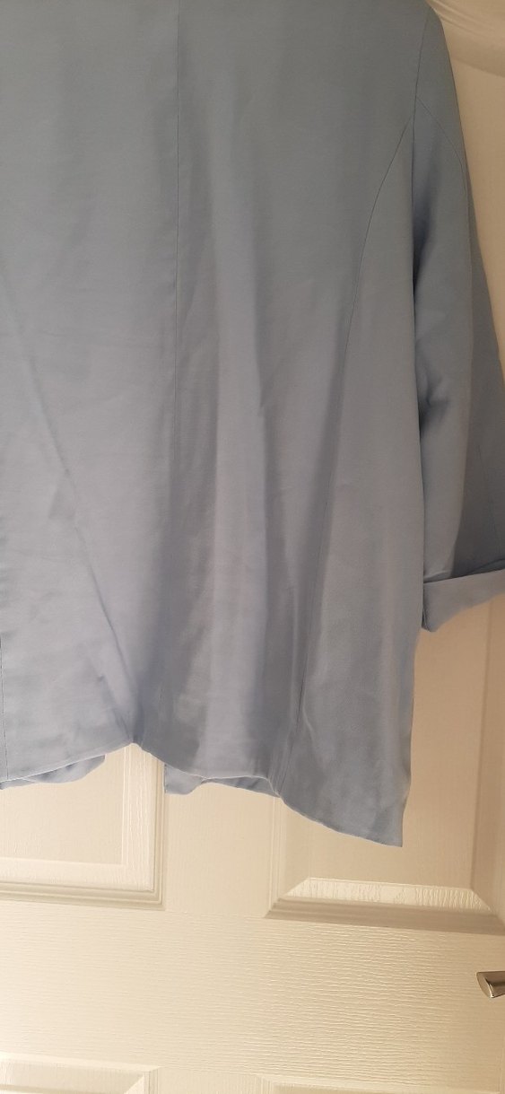 Düğmeli Mavi Kadın  Blazer Ceket - Görsel 4