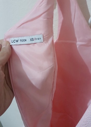 Pudra Renkli V Yakalı Midi Elbise - Görsel 2