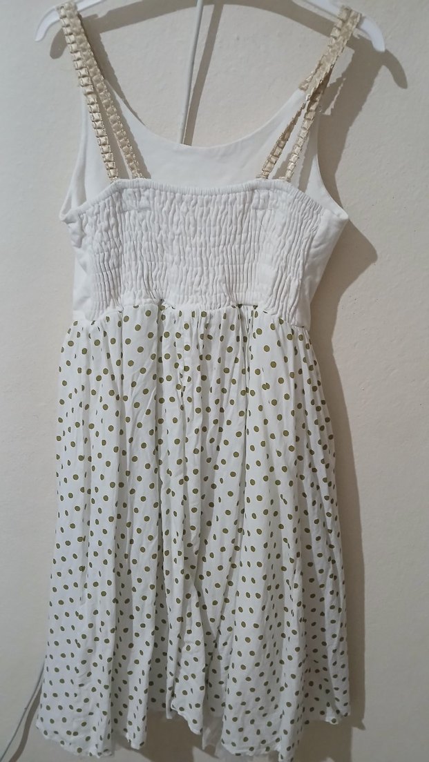 Kız Çocuk Beyaz Askısız Pamuklu Elbise - Görsel 2