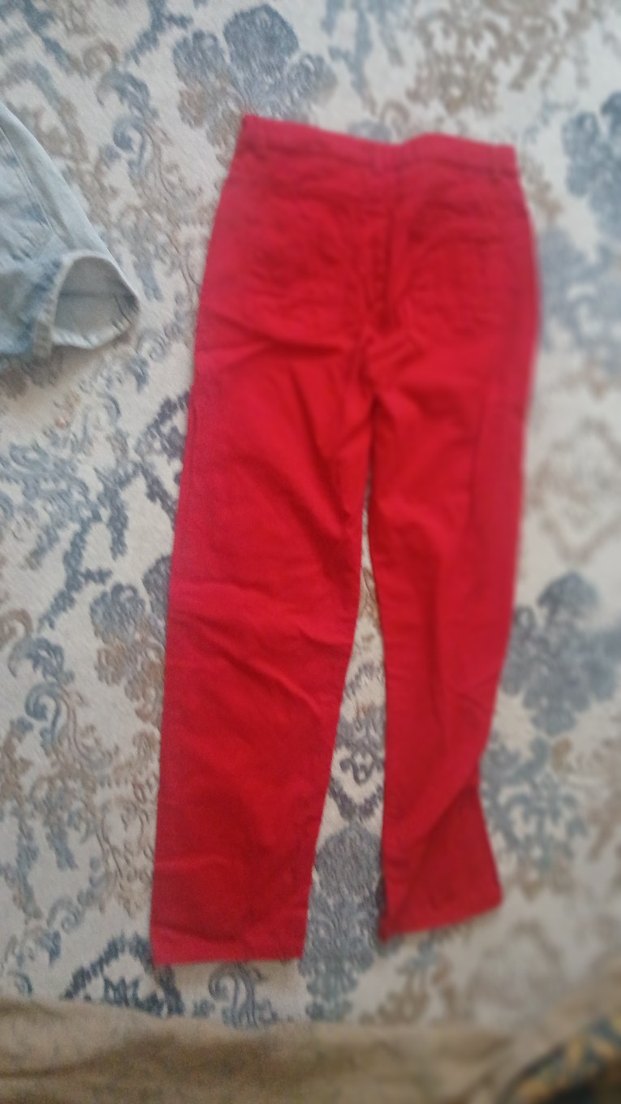 Kadın Kırmızı Normal Boy Kumaş Pantolon - Görsel 2