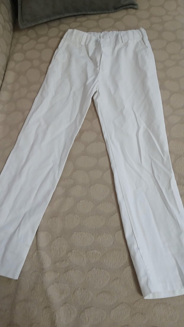 Beyaz Kadın Midi Kumaş Pantolon - Görsel 2
