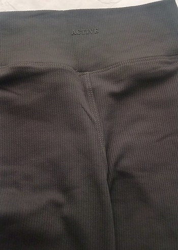 Siyah Elastik Kadın Tayt - Görsel 2